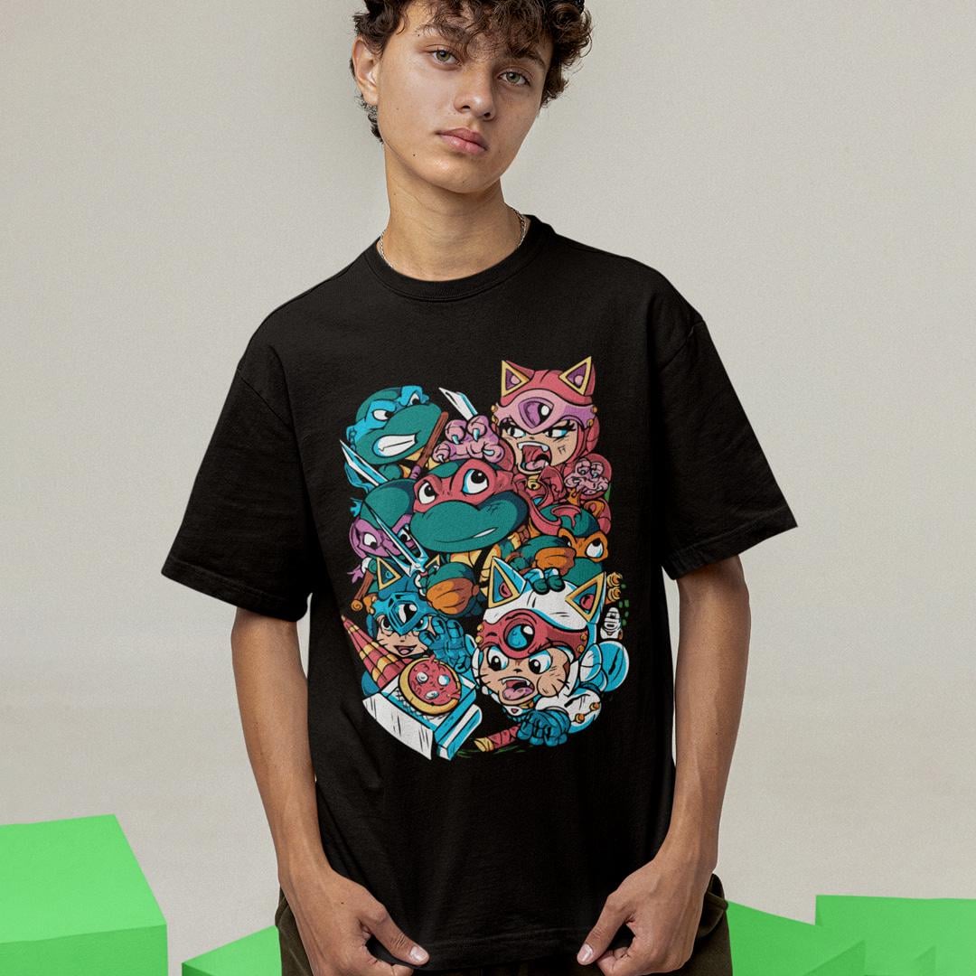 Футболка унисекс Teenage Mutant Ninja Turtles Samurai Pizza Cats XS Черный (32701579)