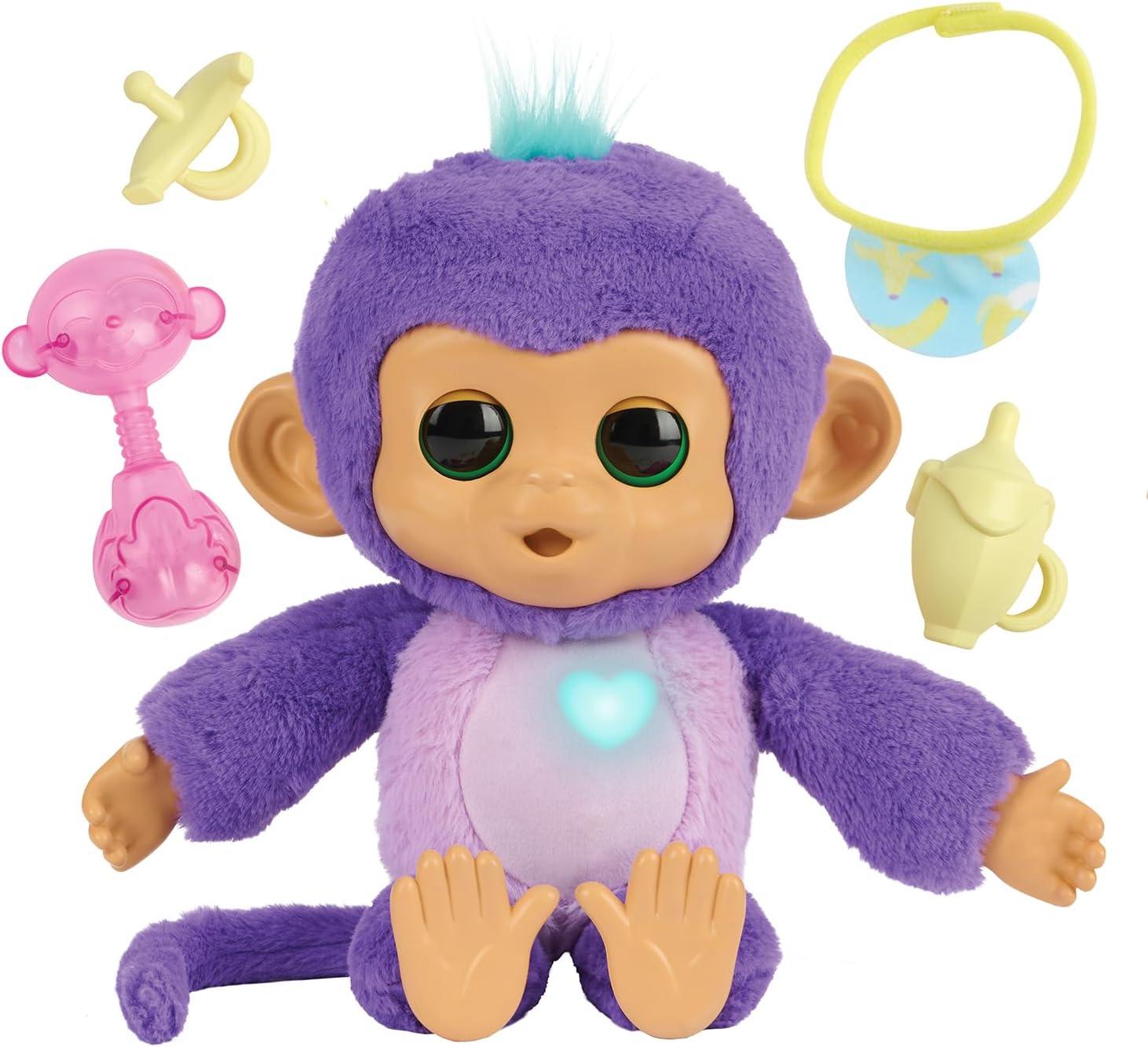 Мягкая игрушка WowWee Fingerlings Интерактивная обезьянка Санни Care 'n' Cuddles Interactive Baby Monkey Sunny (WWF18)