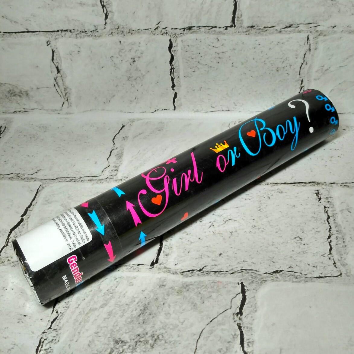 Хлопушка для определения пола Гендер Пати Девочка 30 см Розовый (15471)