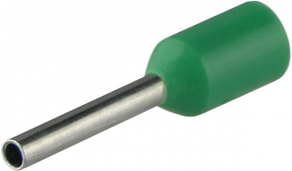 Наконечник изолированный АСКО-Укрем НТ 0,5-08 0,5 мм2 гильза 8 мм 100 шт. Зеленый (A0060010091)