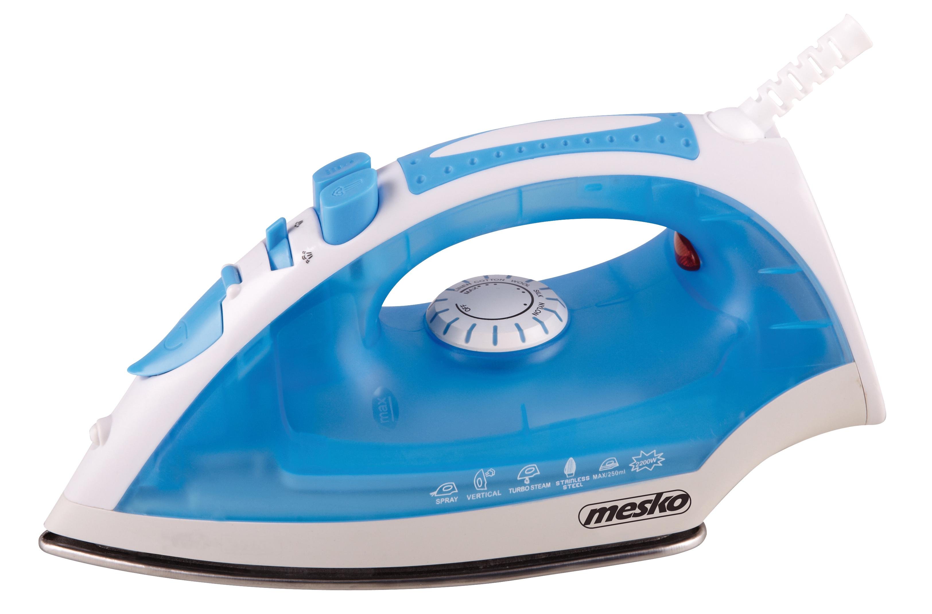 Утюг Mesko Iron 2200 W металлическая подошва (MS5023)