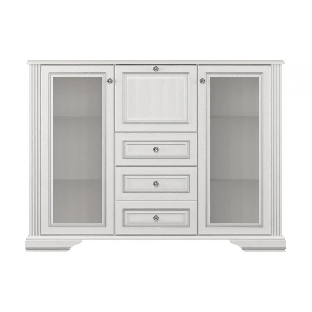 Комод в гостиную Гербор Уайт 2W3S1B Ясен снежный/Сосная серебряная (GRB-1028)