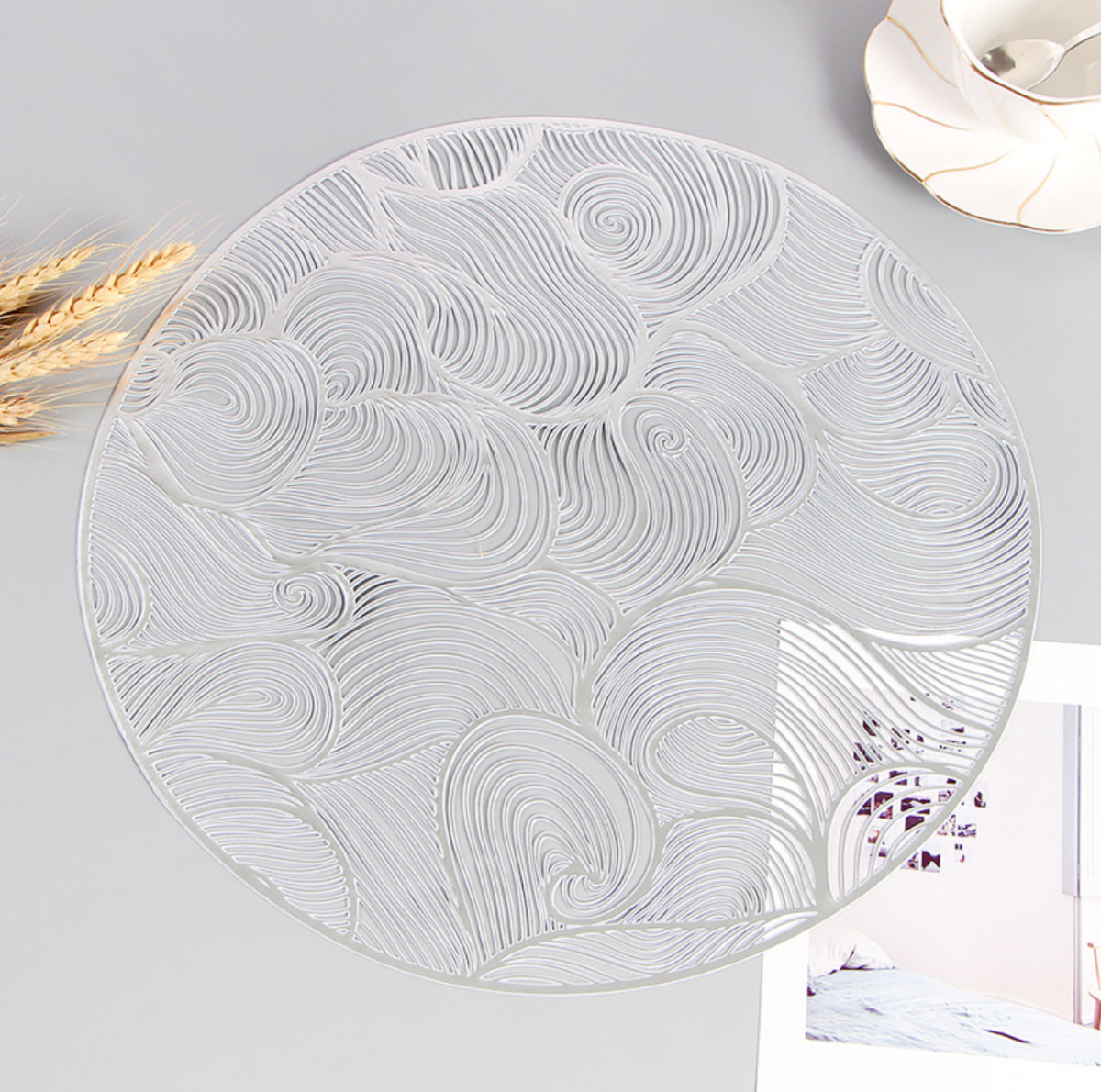 Салфетка сервировочная 5457 38 см Серебристый (4220840)