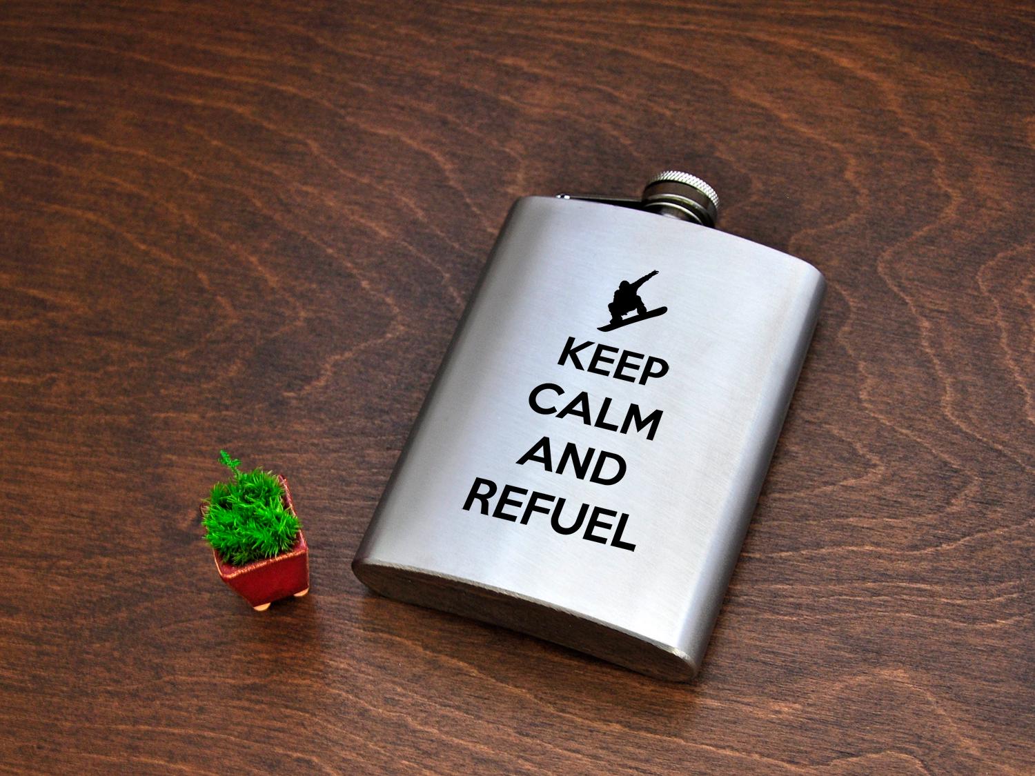 Фляга для алкоголя WoodPresentStudio Сноубордист 240 мл