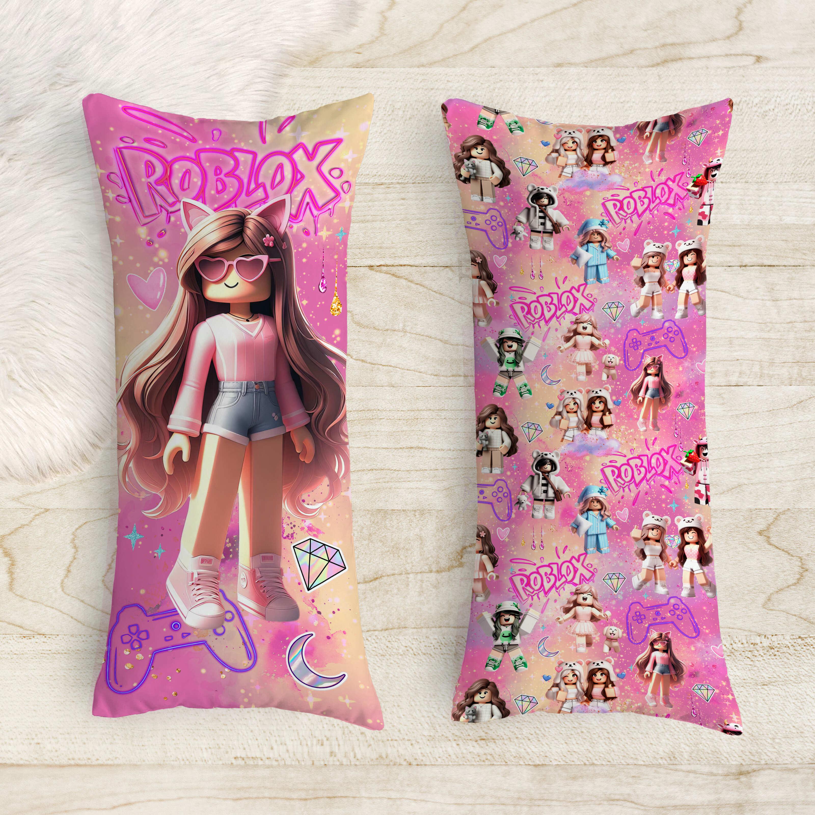 Подушка-обіймашка дакімакура дитяча Роблекс на райдужному фоні 40х100 см