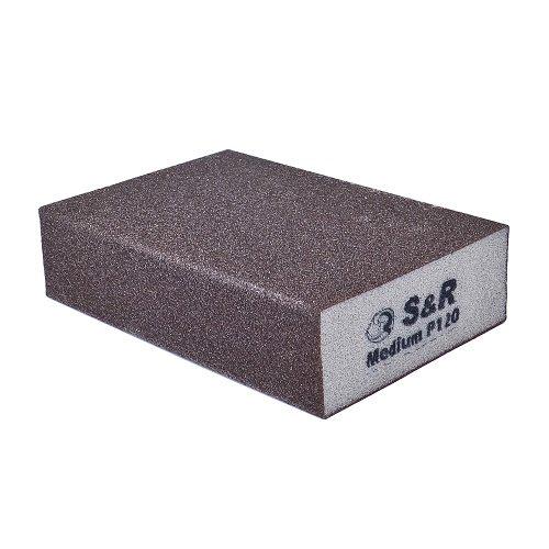Губка шлифовальная S&R 100х70х25 мм зерно 120 (233120001)