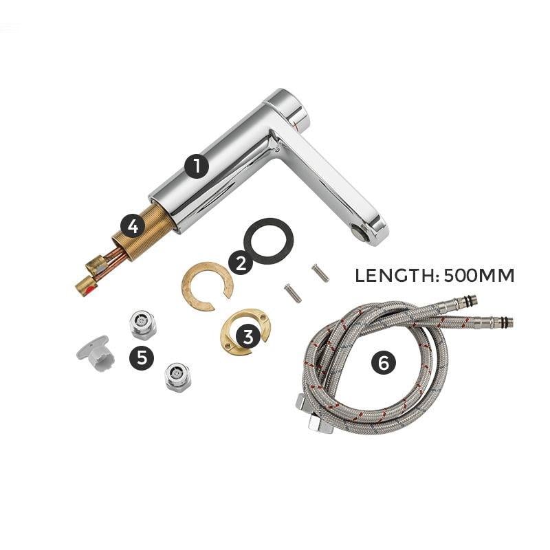 Смеситель для умывальника с датчиком температуры Gappo G1095-1 Белый/Хром - фото 5 Смеситель для умывальника с датчиком температуры Gappo G1095-1 Белый/Хром - фото 5