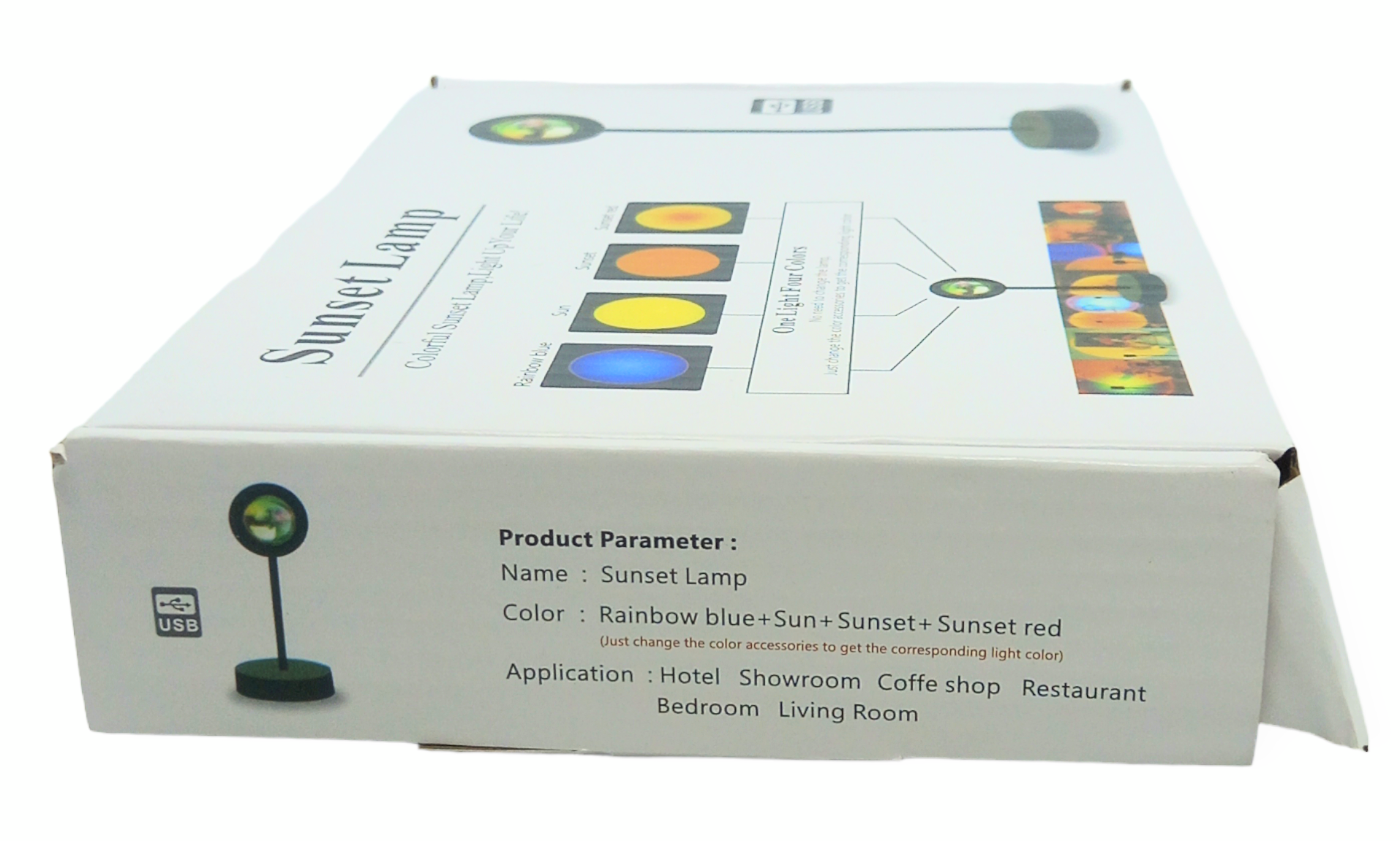 Светильник проекционный Sunset lamp с эффектом рассвета и заката с пультом USB с 4 режимами освещения (11486714) - фото 13 Светильник проекционный Sunset lamp с эффектом рассвета и заката с пультом USB с 4 режимами освещения (11486714) - фото 13