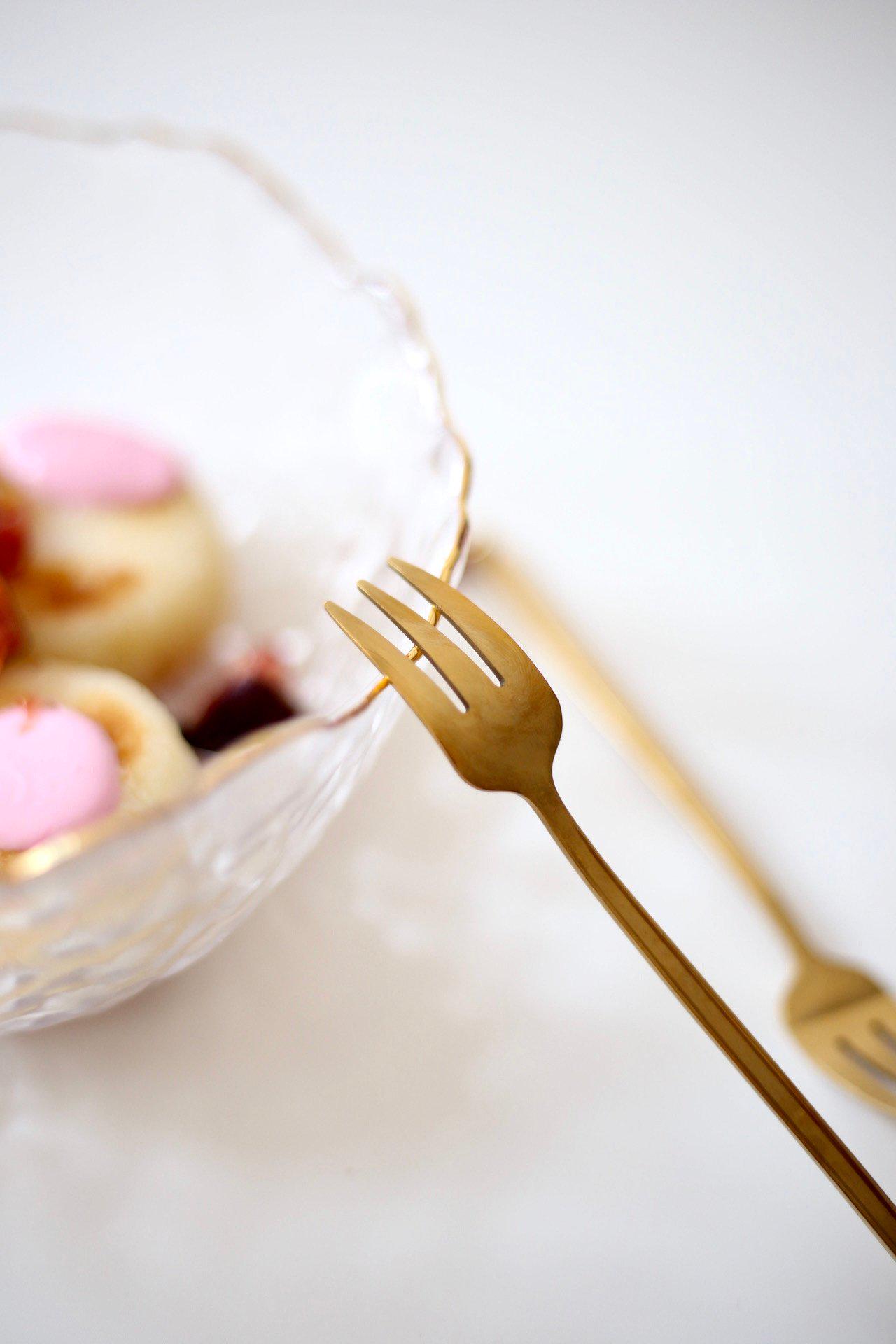 Набор десертных вилок с подвесками 4 пр. Золотистый (00000010191) - фото 5 Набор десертных вилок с подвесками 4 пр. Золотистый (00000010191) - фото 5