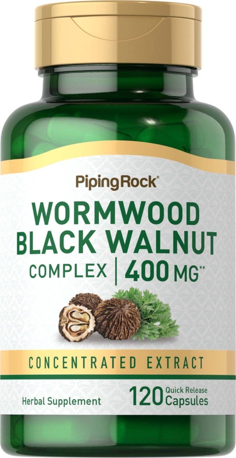 Комплекс из полыни и черного ореха Piping Rock Wormwood Black Walnut Complex 400 mg 120 Quick Release капсул