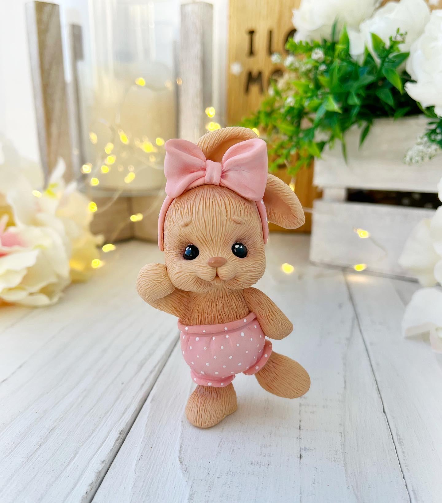 Молд силиконовый Зайка с бантиком 2 (8953)