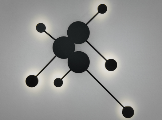 Бра настенная светодиодная Diasha MOLECULAR WALL 24 Вт Черный (8682-6BK)