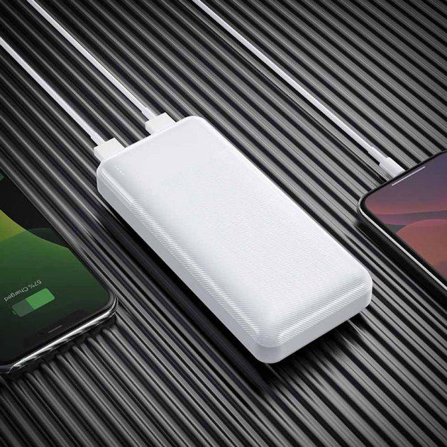 Батарея портативна 2 роз'єми Hoco J72A Easy travel 20000 mAh Білий - фото 3