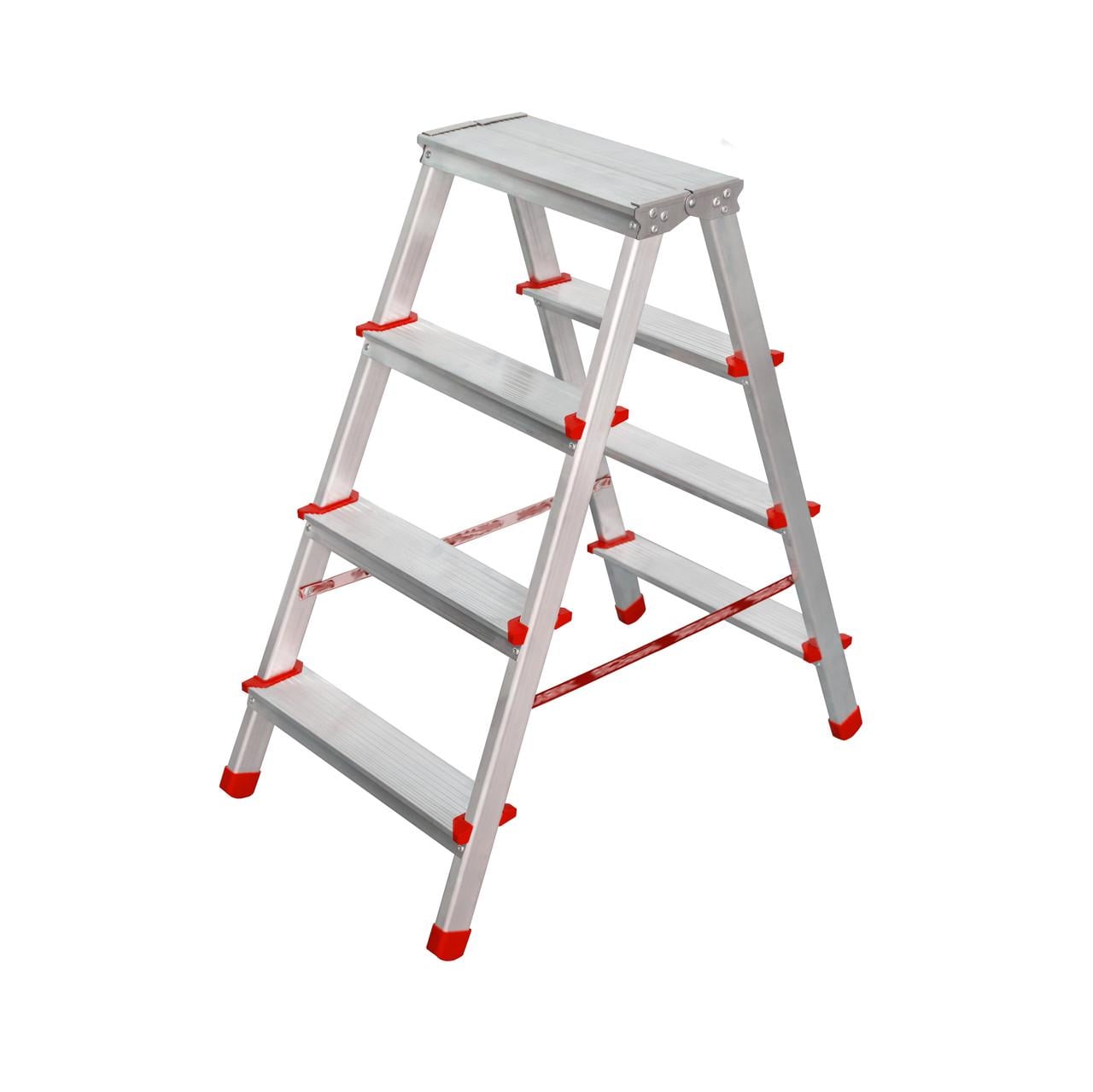 Лестница алюминиевая двухсторонняя Scala.TOP TWINSTEP 2х4 ступеней