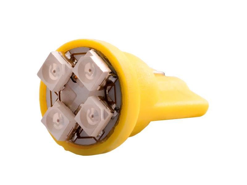 Автомобільна лампа світлодіодна LEDUA T10-3528-4 SMD 12V Жовтий (150)