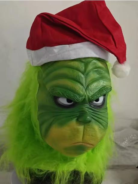 Маска Хэллоуин Гринч Косплей - фото 3 Маска Хэллоуин Гринч Косплей - фото 3
