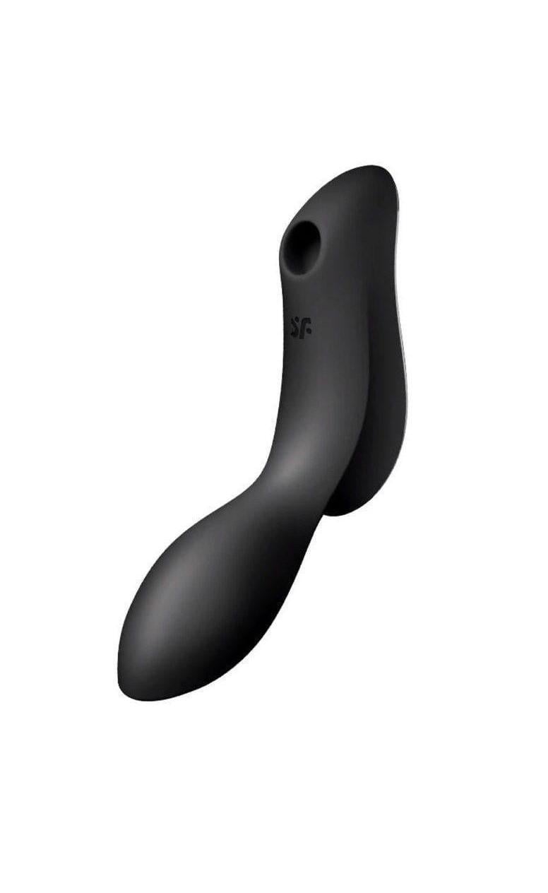 Cтимулятор вакуумний з вібрацією Satisfyer Curvy Trinity 2 Чорний (BL6085)