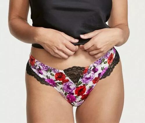Трусики стринги Victoria's Secret Very Sexy Micro Lace Inset Low Rice Thong Panty S Белый (26371085)