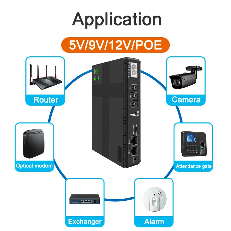 Источник бесперебойного питания для роутера Мини-UPS 10400 mAh 5/9/12 В DC1018P - фото 4