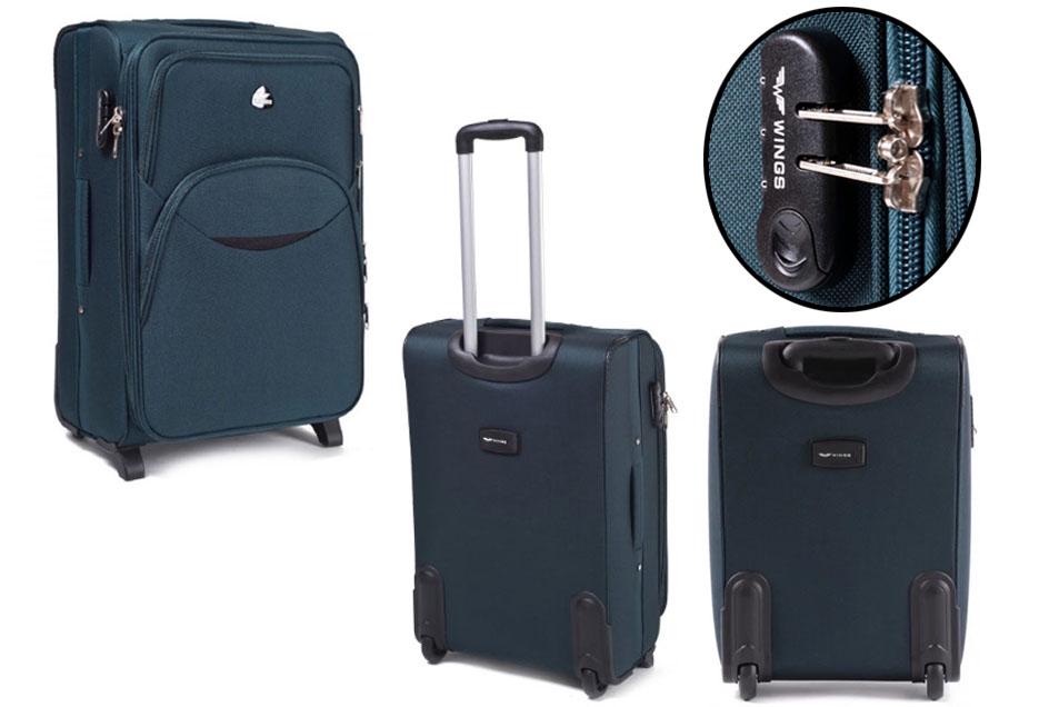 Чемодан тканевый Wings 1708 M средний на 2 колесах Зеленый (CETKNWI1708MS2ZEL) - фото 2 Чемодан тканевый Wings 1708 M средний на 2 колесах Зеленый (CETKNWI1708MS2ZEL) - фото 2