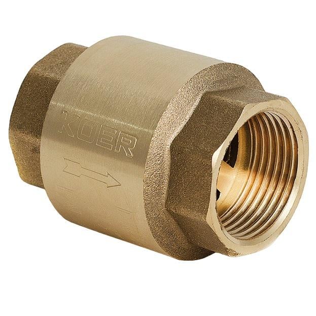 Клапан зворотний для води KOER KR.171 KR0142 пружинний 1 1/2" (81082)