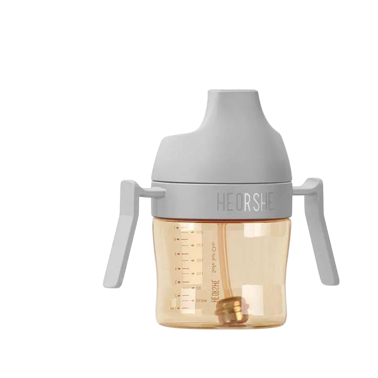Поїльник дитячий HEORSHE 210 мл Сірий