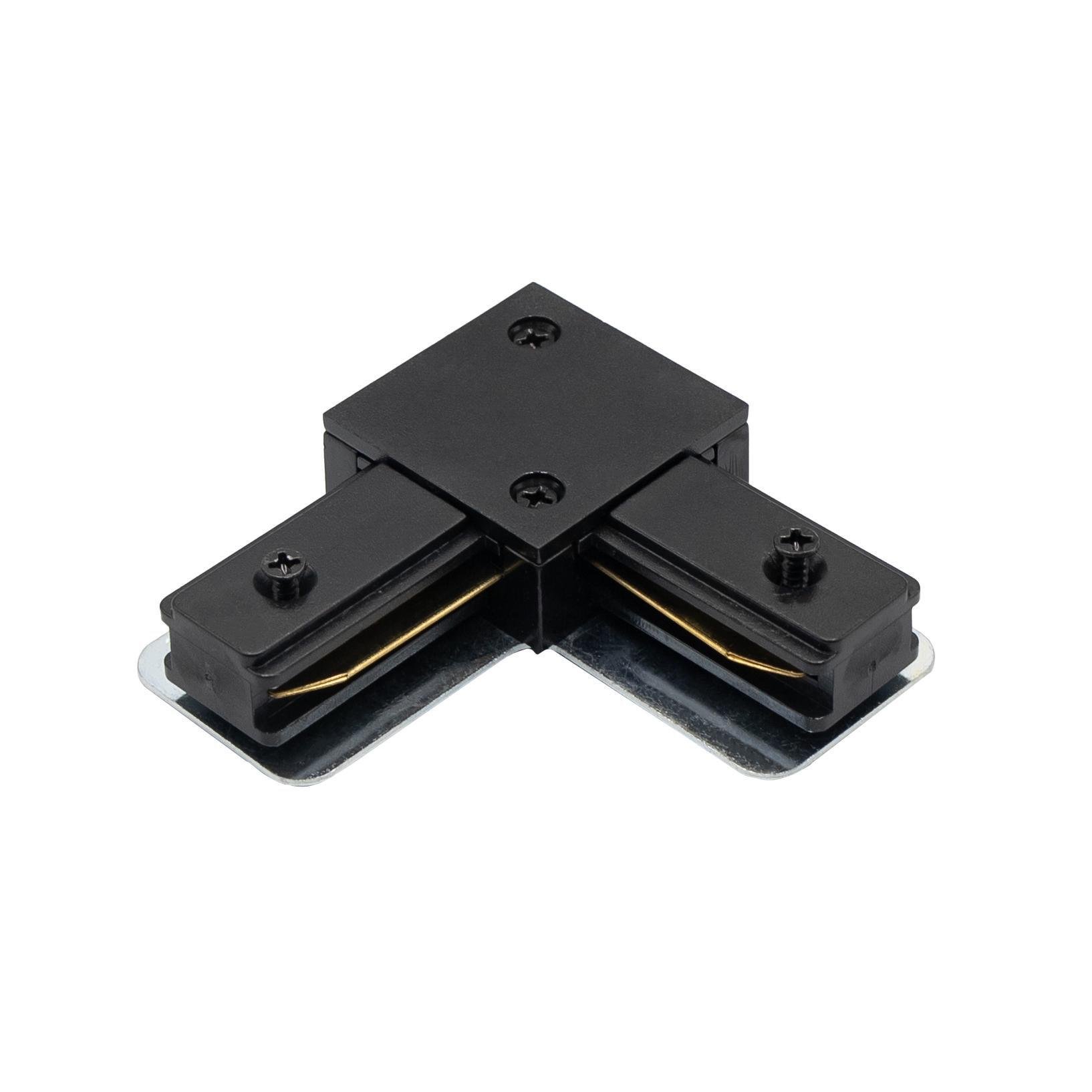 Коннектор угловой Prolum для трековой системы М27 Черный (29505856)