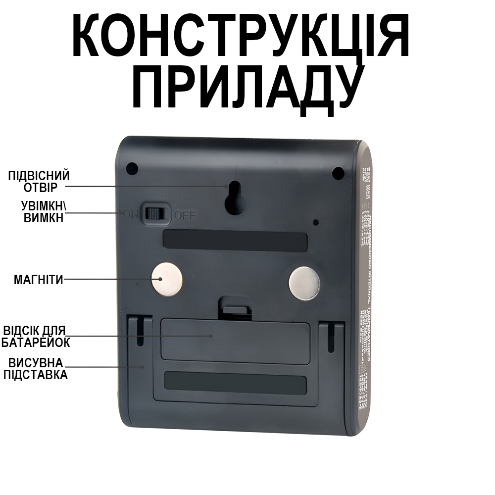 Термометр-таймер кухонный UChef YZ6031 с 2-мя выносными щупами сигнализатором магнитом и программами жарки мяса (1289) - фото 11 Термометр-таймер кухонный UChef YZ6031 с 2-мя выносными щупами сигнализатором магнитом и программами жарки мяса (1289) - фото 11