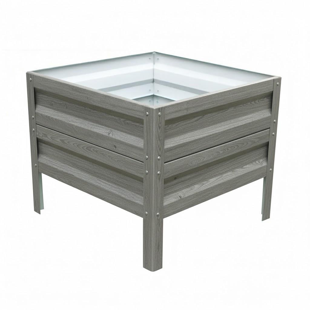 Грядка оцинкованная SIMBUD 0,7х0,7х0,4 м Grey wood