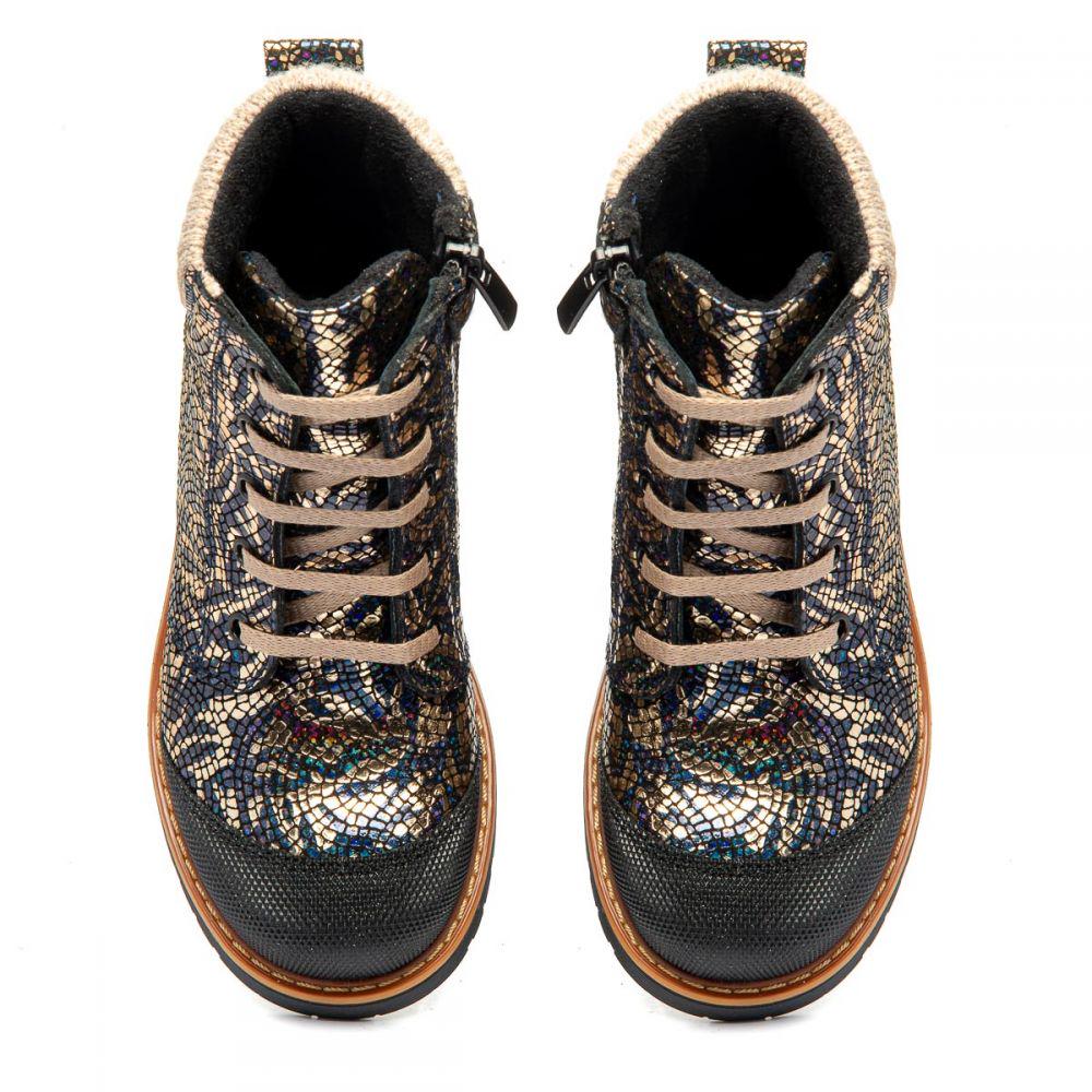 Ботинки The Leo 1369 для девочек р. 27 17,5 см Черный/Золотистый - фото 3 Ботинки The Leo 1369 для девочек р. 27 17,5 см Черный/Золотистый - фото 3