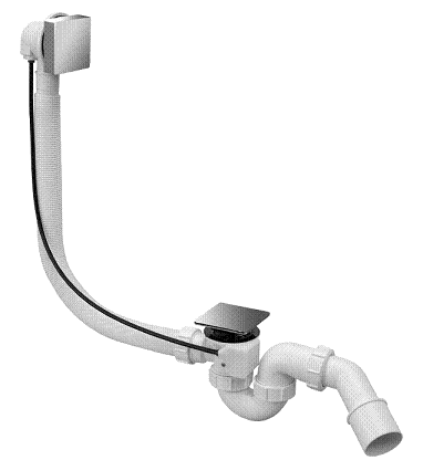 Сифон для ванны Mcalpine автомат слив/перелив (HС31SQ-CBS1-1М)