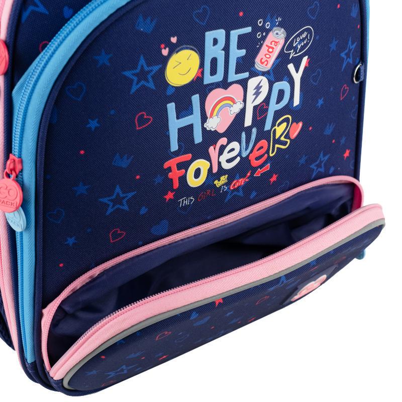 Рюкзак каркасний GoPack Education Be Happy 38x28x15 см 16 л Синій (GO24-597M-3) - фото 3