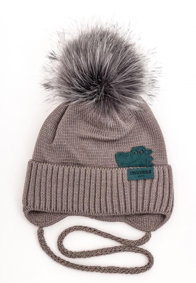 Шапка дитяча зимова Alex Кроко 46-50 см Кавовий