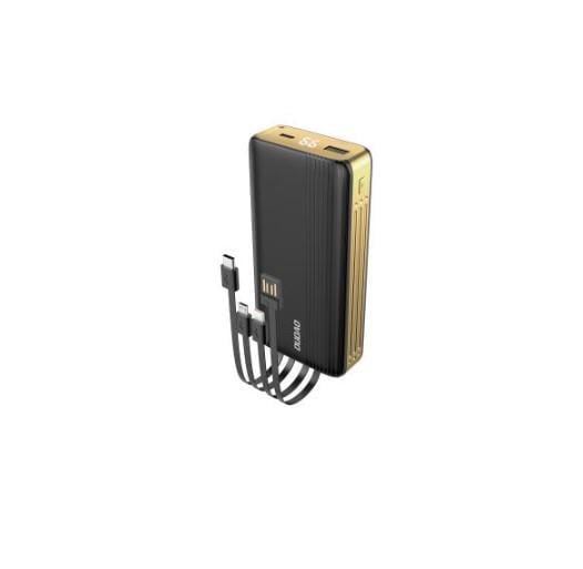 Повербанк УМБ Dudao K4Pro 20000mAh with built-in cables LED display Black (6973687242152)