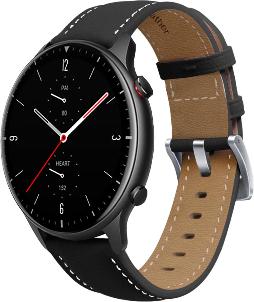 Ремінець шкіряний Folsa для Amazfit GTR 2e Black (31555-2B)