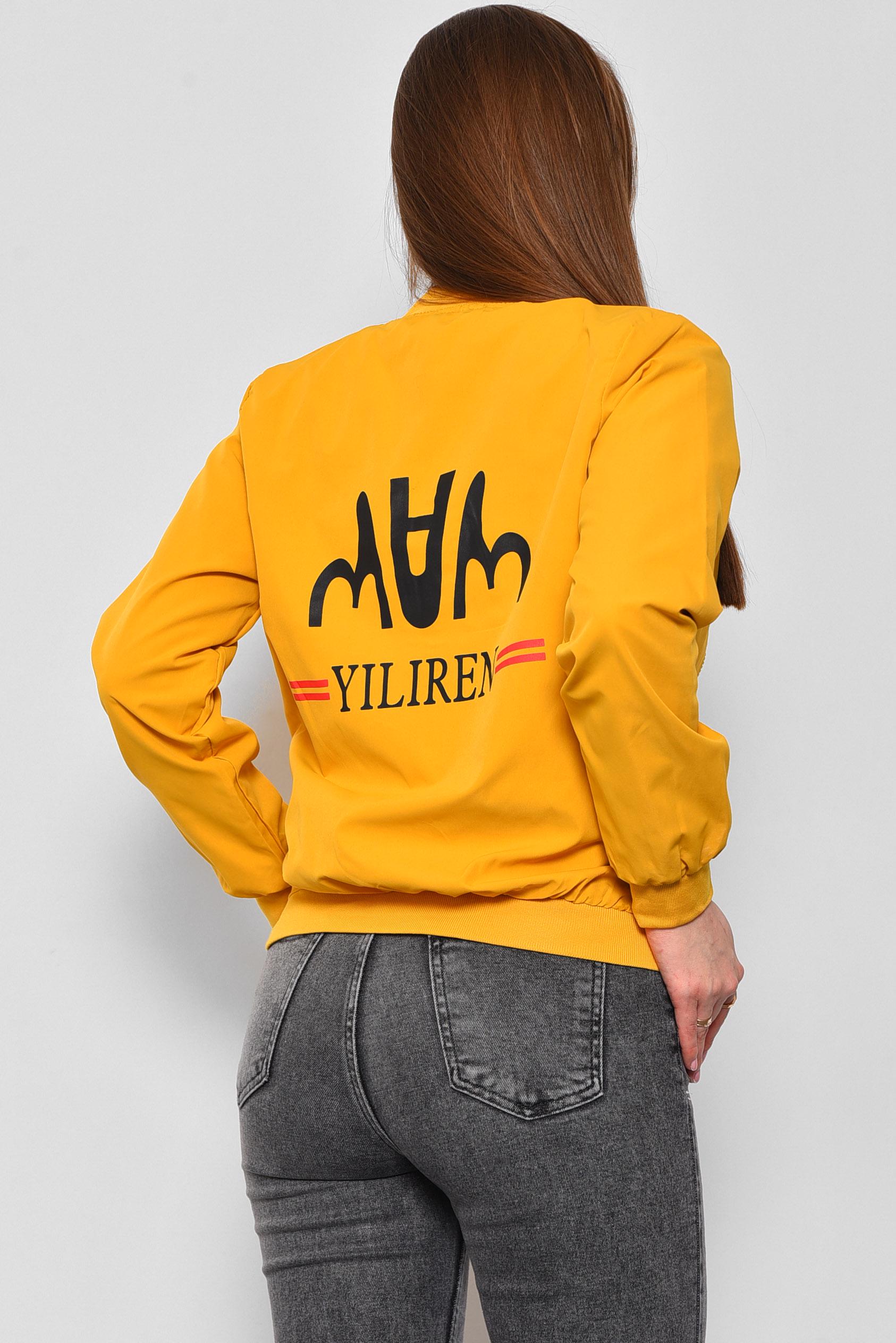 Ветровка женская 2XL Желтый (175182) - фото 3 Ветровка женская 2XL Желтый (175182) - фото 3