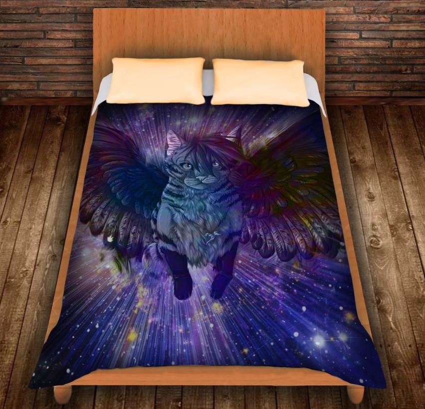 Плед с 3D принтом Кот с крыльями 150x200 см (epi_0052) Плед с 3D принтом Кот с крыльями 150x200 см (epi_0052)