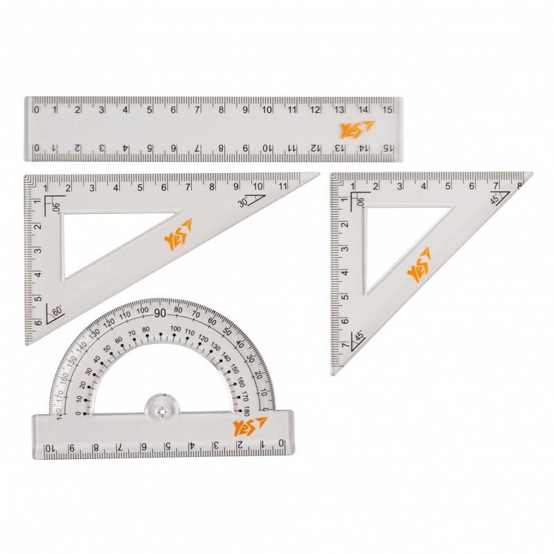 Лінійки YES 15 см 4 пр. (370263) - фото 2