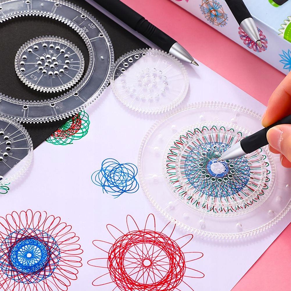 Набір для малювання спірографом Gadget Master Spirograph Deluxe 22 шаблони 3 ручки - фото 8