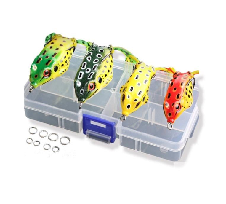 Набор из 4 воблеров лягушка незацепляйка Nervous Frog 6/9г силикон (318312)