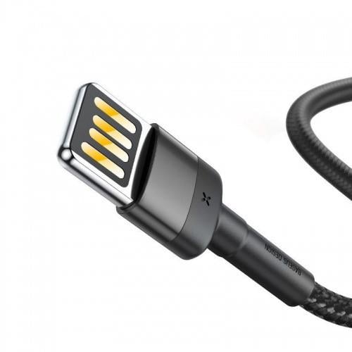 Кабель для зарядки телефона/смартфона Baseus USB-Lightning 2.4 А 1 м Сірий/Чорний (CALKLF-GG1) - фото 3