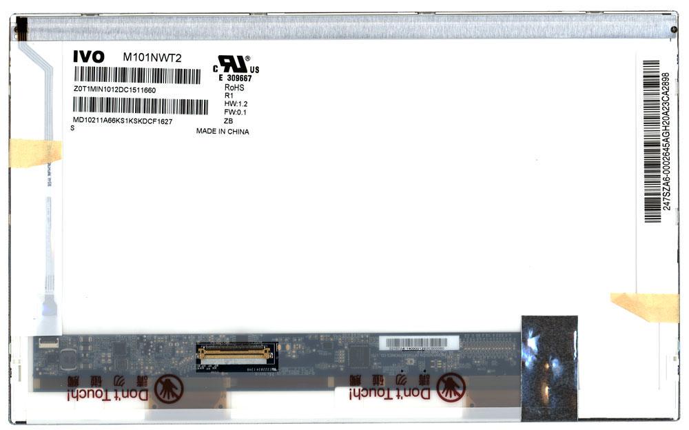 Матрица для ноутбука 10,1" Normal 40 pin слева 1024x600 LED без креплений глянцевая IVO M101NWT2-R1