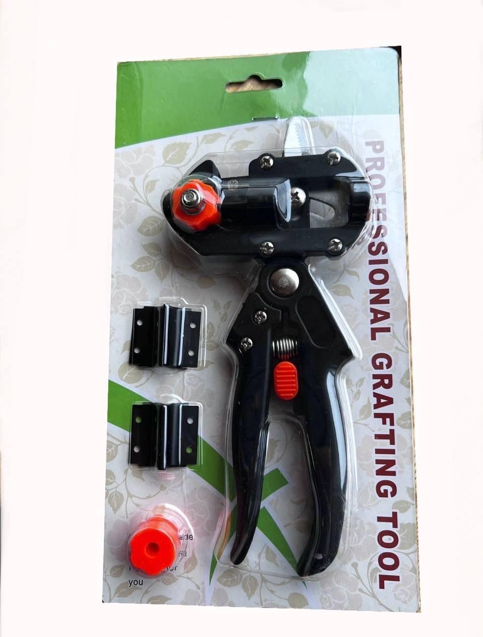 Секатор для обрезки и прививки растений и деревьев Professional Grafting Tool с 3 ножами Черный (25408094)