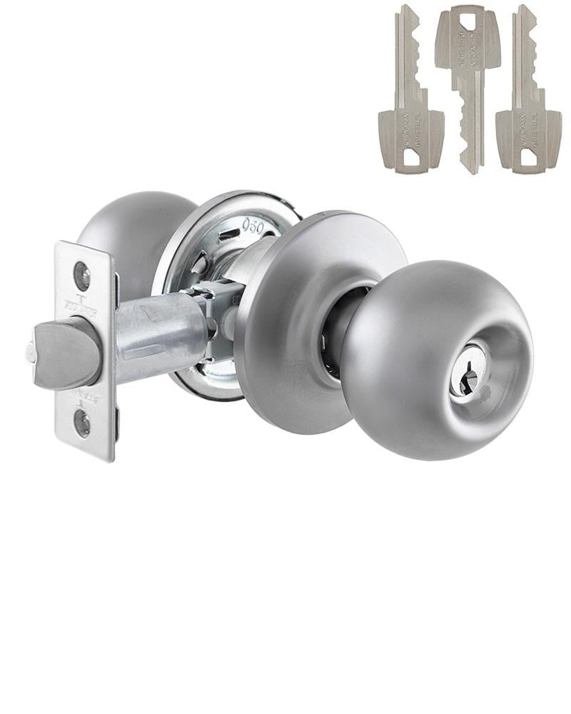 Ручка-кноб TESA BOLA KNOBSET 3900U0 із замком та фіксатором Хром матовий (TES-3900U0CM) Ручка-кноб TESA BOLA KNOBSET 3900U0 із замком та фіксатором Хром матовий (TES-3900U0CM)