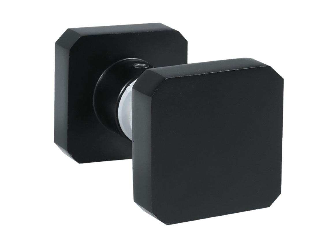 Ручка-кноб квадратна Giff Glass Чорний матовий (25233632)