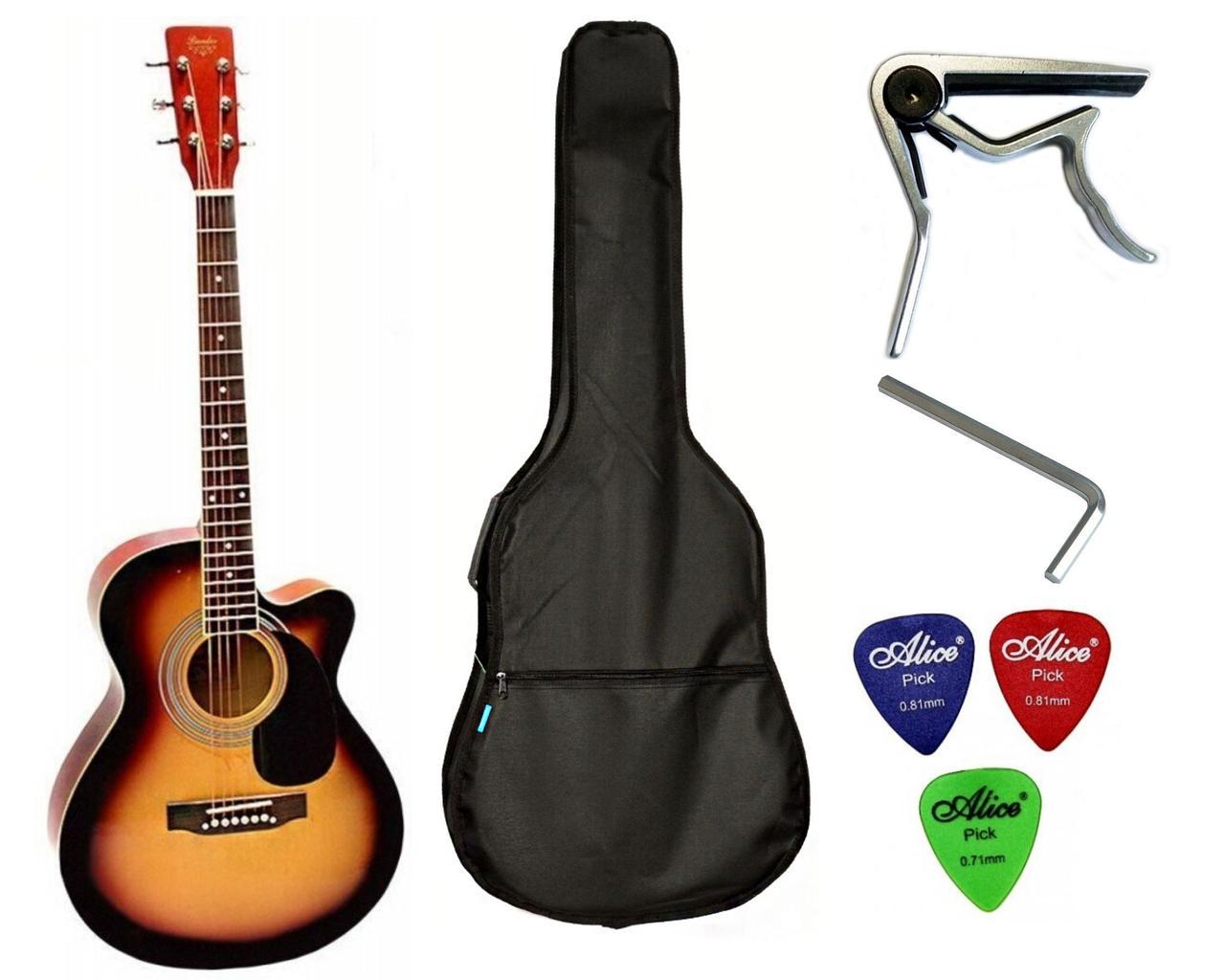 Набір акустична гітара Bandes AG-831C ST 38+ чохол+каподастр