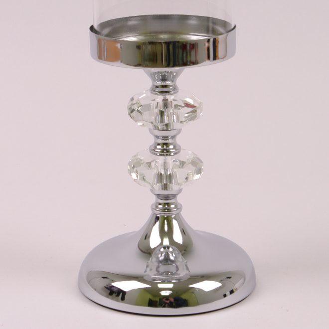 Підсвічник металевий Flora 33 см Срібний (36727) - фото 3 Підсвічник металевий Flora 33 см Срібний (36727) - фото 3