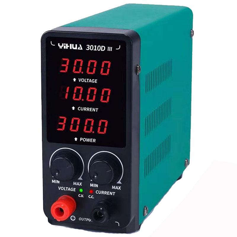 Блок питания YIHUA 3010D-III 30 V 10 A 300 W импульсный цифровая индикация V/A/W компактный - фото 1