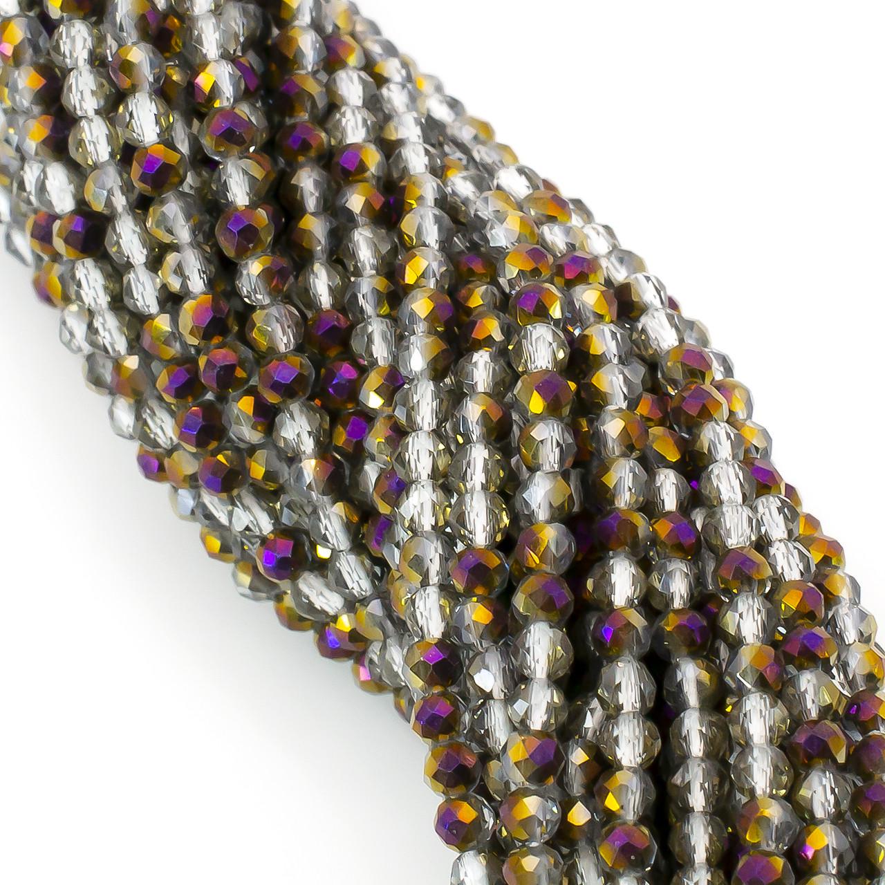 Бусины из шпинели на нитке круглая огранка 37 см 2 мм 200 шт. Фиолетово-коричневый (БШ0002к47)