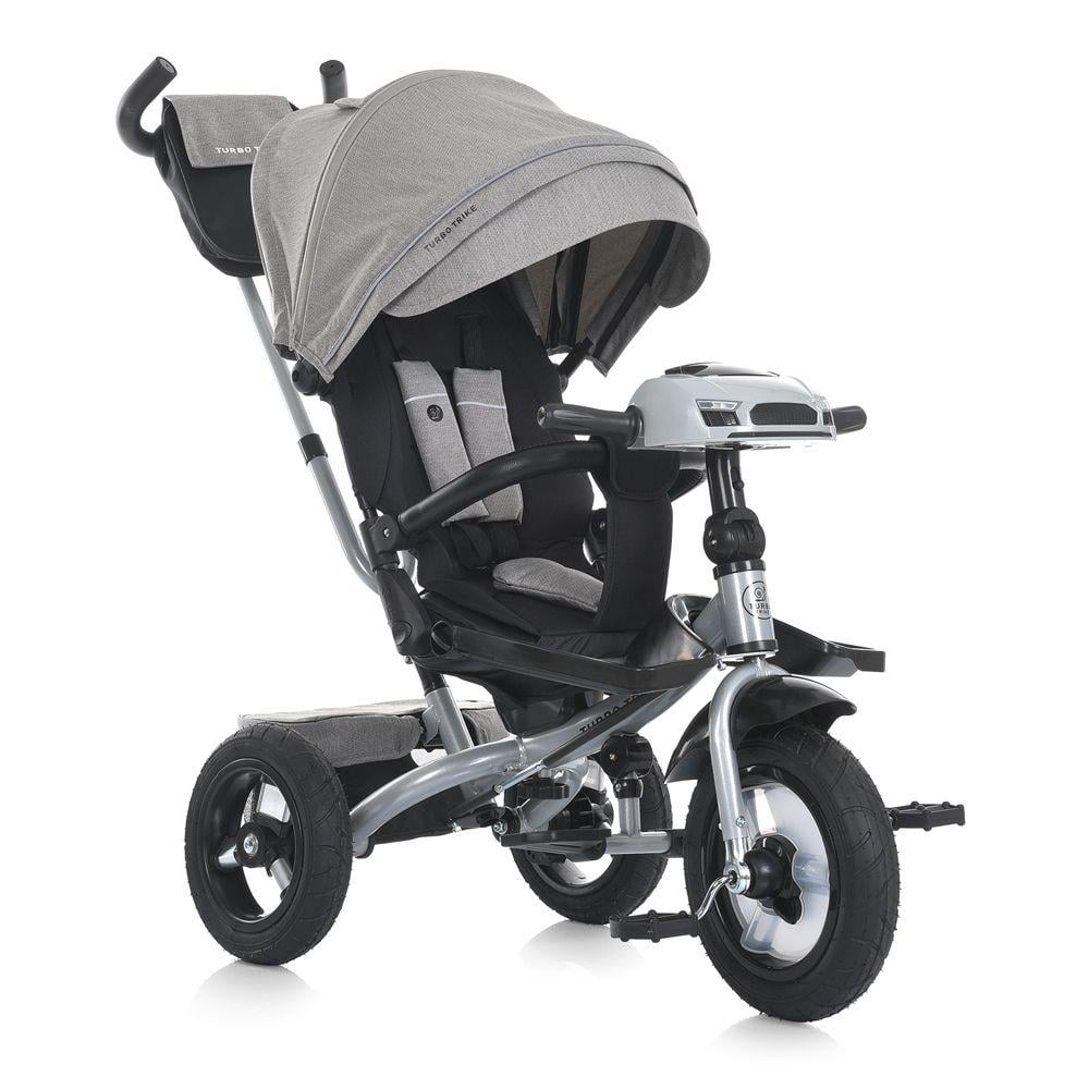 Детский велосипед трехколесный Turbo Trike MT 1007 резиновые колеса Серый (723286211)